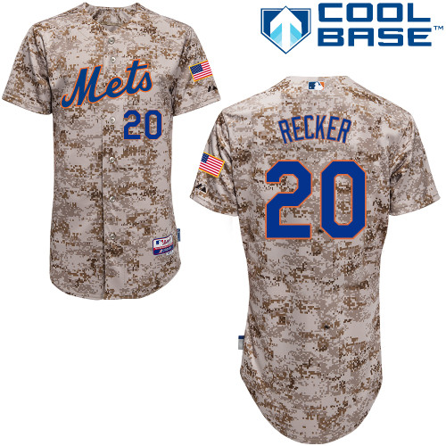 Anthony Recker #20 MLB Jersey-New York Mets Men's Authentic Alternate Camo Cool Base Baseball Jersey